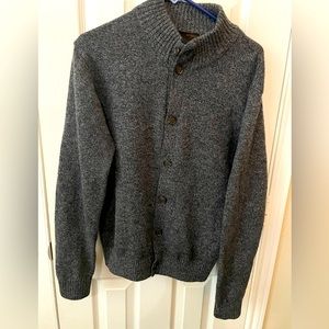 J. Hilburn Men's Medium Wool Sweater, Button Down Sweater